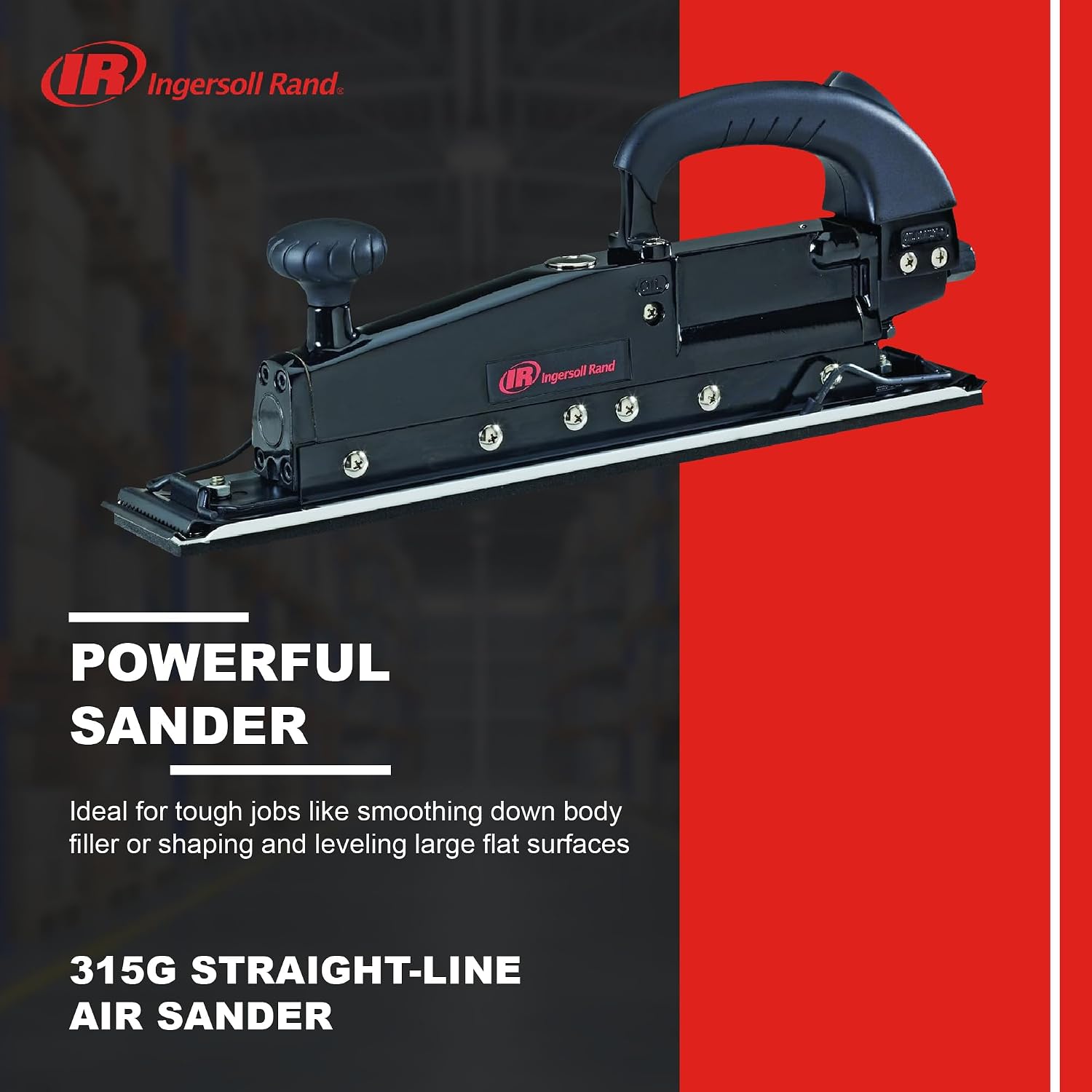 Ingersoll Rand 315G Straight Line Air Sander, 2.75' x 17.5' Pad, 3000 SPM