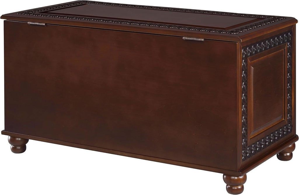 Coaster Home Furnishings - Finlay - Wood - Cedar Chest with Flip-Open Top, Safety Hinge, Lined Interior and Traditional Style - Bedroom - 40-Inch - Dark Tobacco - 900012