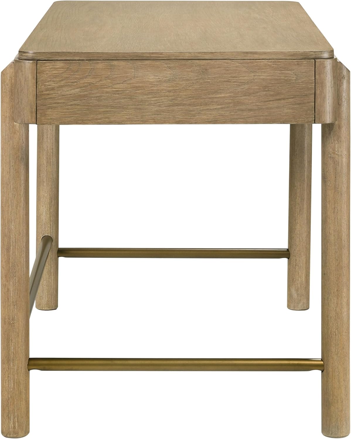 Coaster Home Furnishings - Arini - Wood - 48-Inch Makeup Vanity Desk with Felt-Lined Drawers, Coastal Style and Rounded Front Legs - Bedroom Furniture - Sand Wash - 224307
