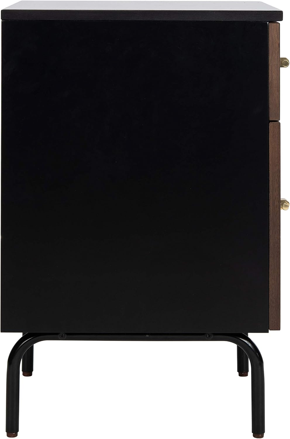 Safavieh Home Genevieve Modern Walnut and Black Mahogany 2-drawer Nightstand
