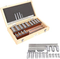 22 Pcs Keyway Broach Set in Fitted Box, Industrial Keyway Broach Kit,Tools Metric Size Broaching Cutter Collared Bushing Shim Set W/4 Pcs Broach & 13 Collared Bushing 5 Gaskets