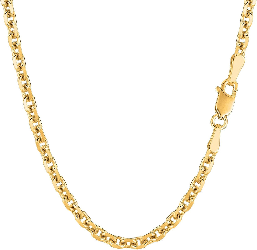 Jewelry Affairs 14k Yellow Gold Cable Link Chain Necklace, 4.0mm