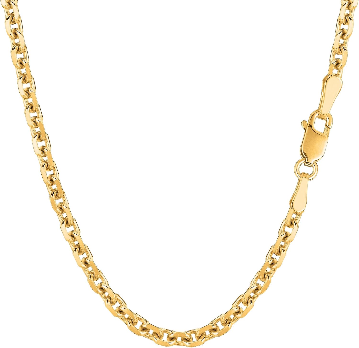 Jewelry Affairs 14k Yellow Gold Cable Link Chain Necklace, 4.0mm