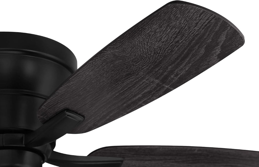 Craftmade 42' Wheeler Indoor Flush Mount 5 Blade Flat Black Finish Ceiling Fan with Optional 3-Light Kit