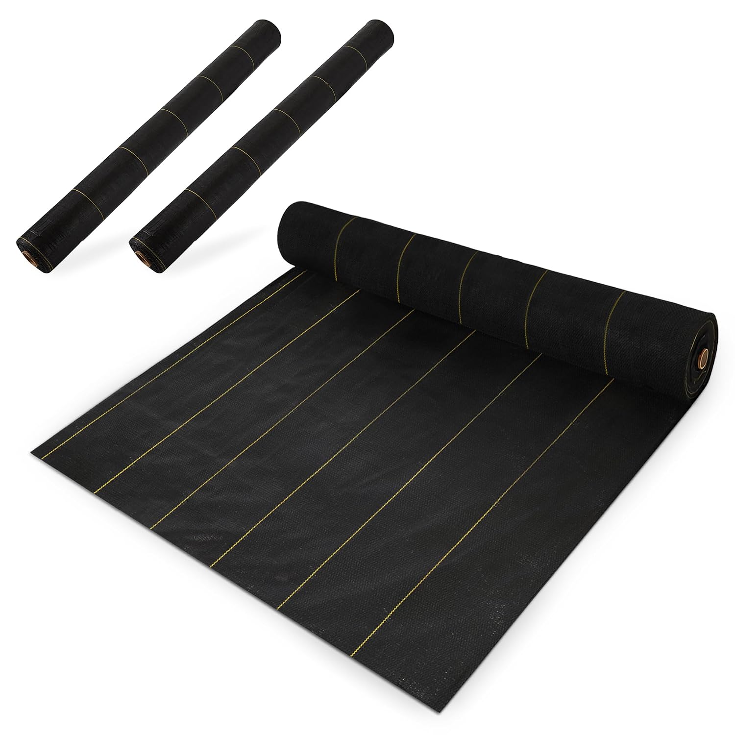 Dewitt 3-Pack Pro-5 Weed Barrier Fabric 5 oz, 6 x 250 Feet – Heavy-Duty Woven Landscape Ground Cover Mat for Raised Garden Bed, Greenhouse Gardening, Outdoor Landscaping, and Commercial Planting