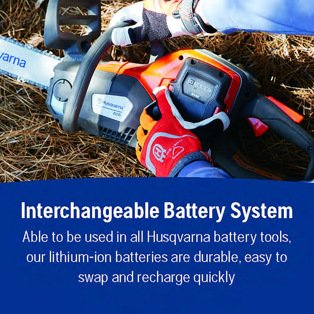 Husqvarna Power Axe 225i Battery Operated Chainsaw, 14-Inch Electric Chainsaw with 4 Ah Battery and Charger Included, Gifts for Men, 970547511