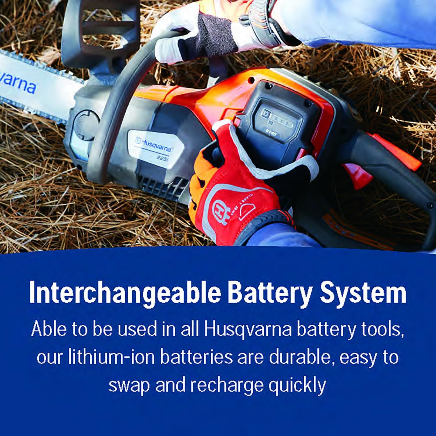 Husqvarna Power Axe 225i Battery Operated Chainsaw, 14-Inch Electric Chainsaw with 4 Ah Battery and Charger Included, Gifts for Men, 970547511