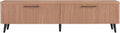 Manhattan Comfort Jodie 69' TV Stand with Wood Ribbed Drawers, Mid Century Modern Console Table for Televisions up to 60', Entertainment Center Storage Solution for Living Room, Maple