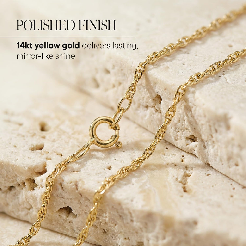 Ross-Simons 0.7mm 14kt Yellow Gold Rope-Chain Necklace