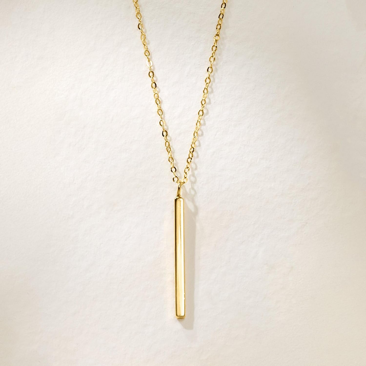 Ross-Simons Italian 10kt Yellow Gold Linear Bar Necklace. 18 inches