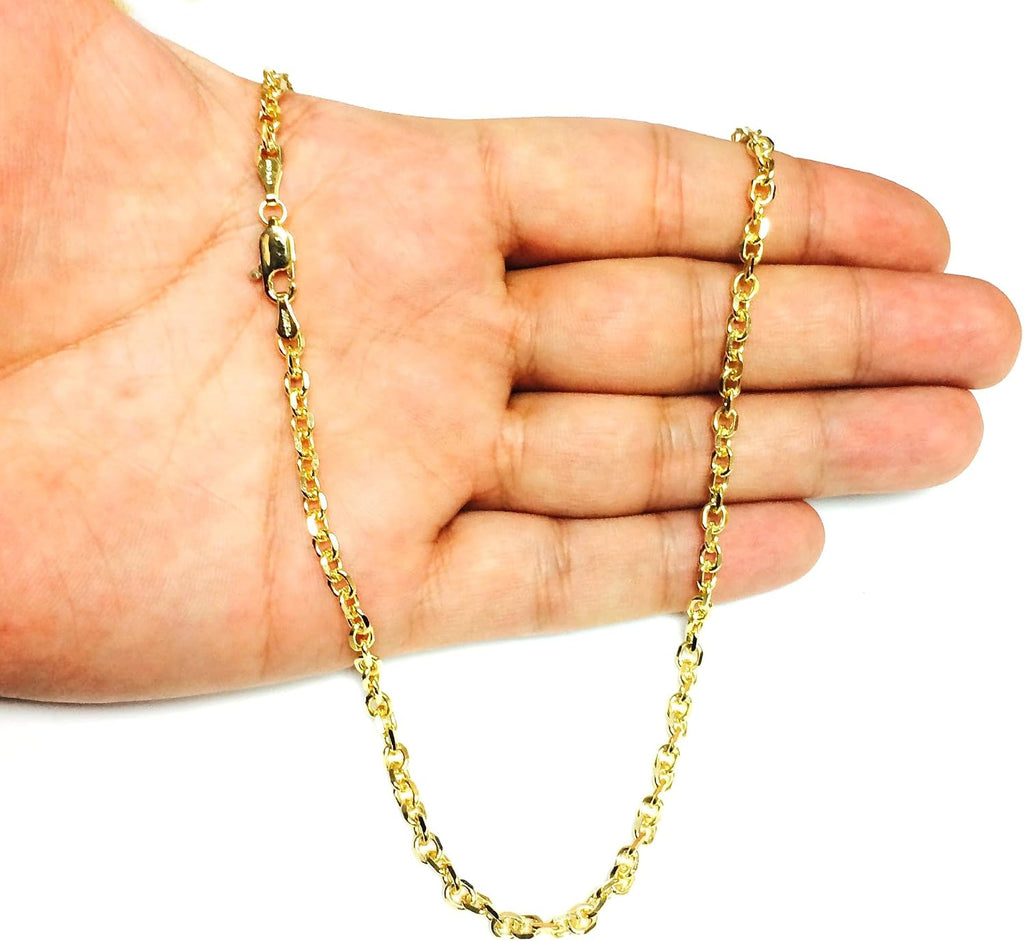Jewelry Affairs 14k Yellow Gold Cable Link Chain Necklace, 4.0mm