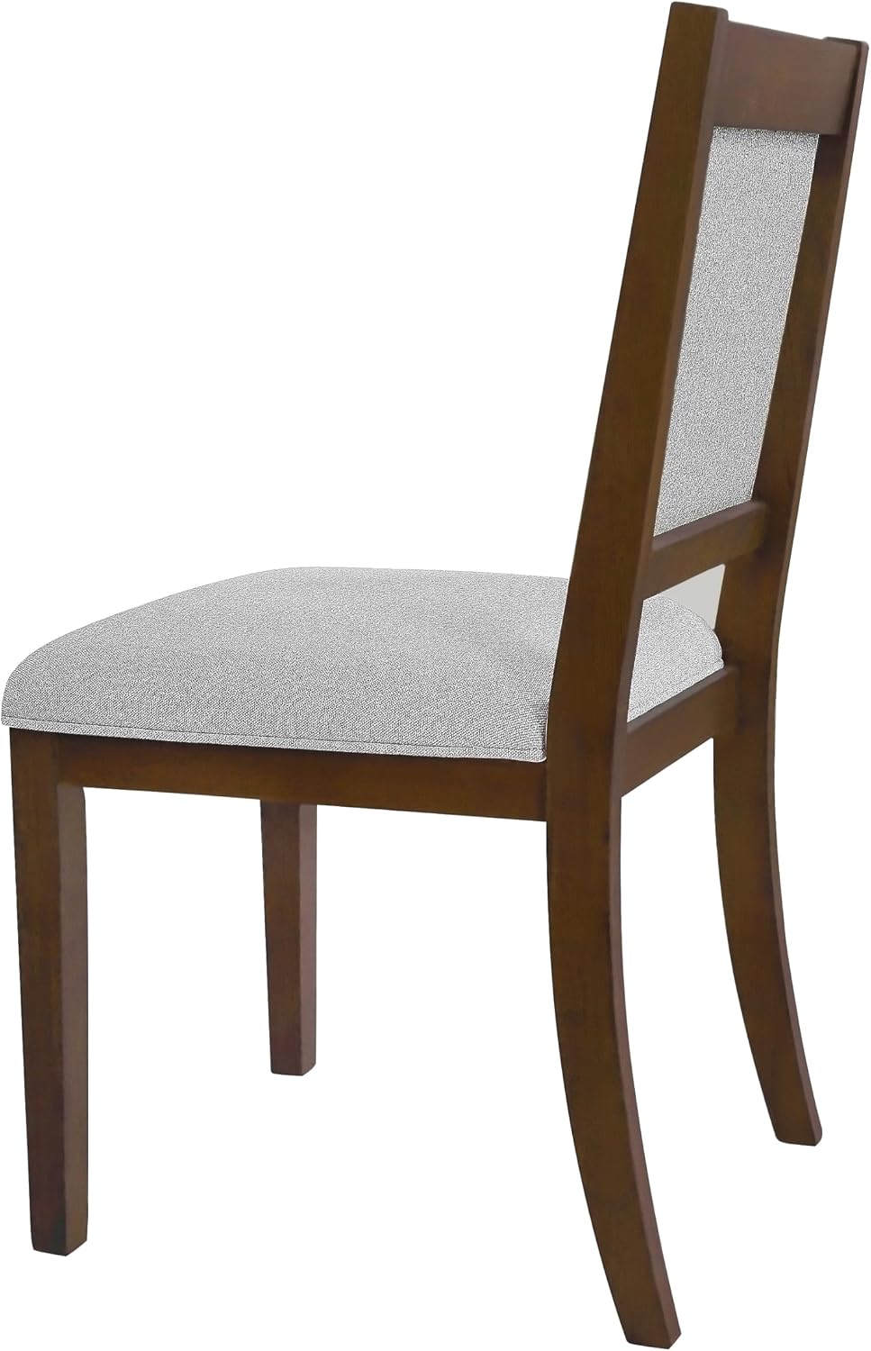 HomePop Open Back Upholstered Wood Frame Dining Chairs - Gray Solid Woven (Set of 2)
