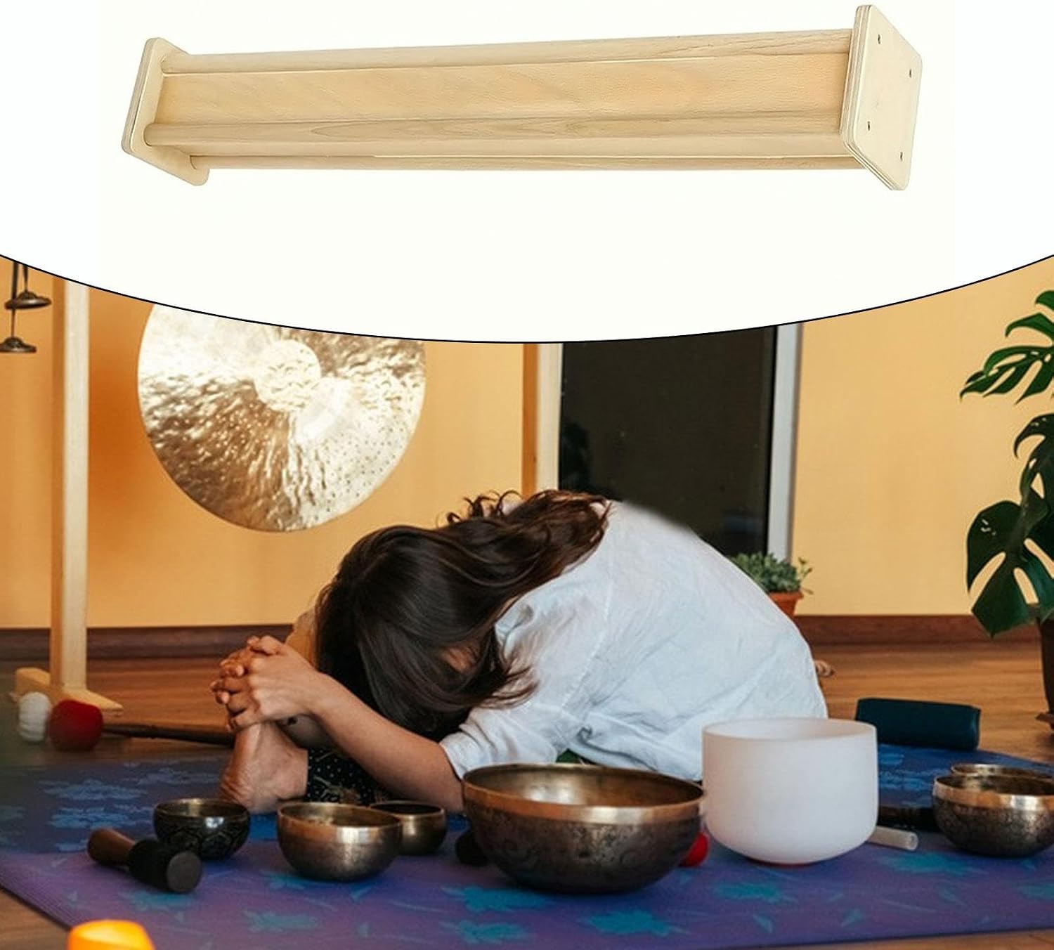 Colaxi Wood Rain Sound Pole Rain Sound Tube Yoga Rainstick Collection Easy to Carry Portable Meditation Instrument Wooden Rainmaker, No Bag