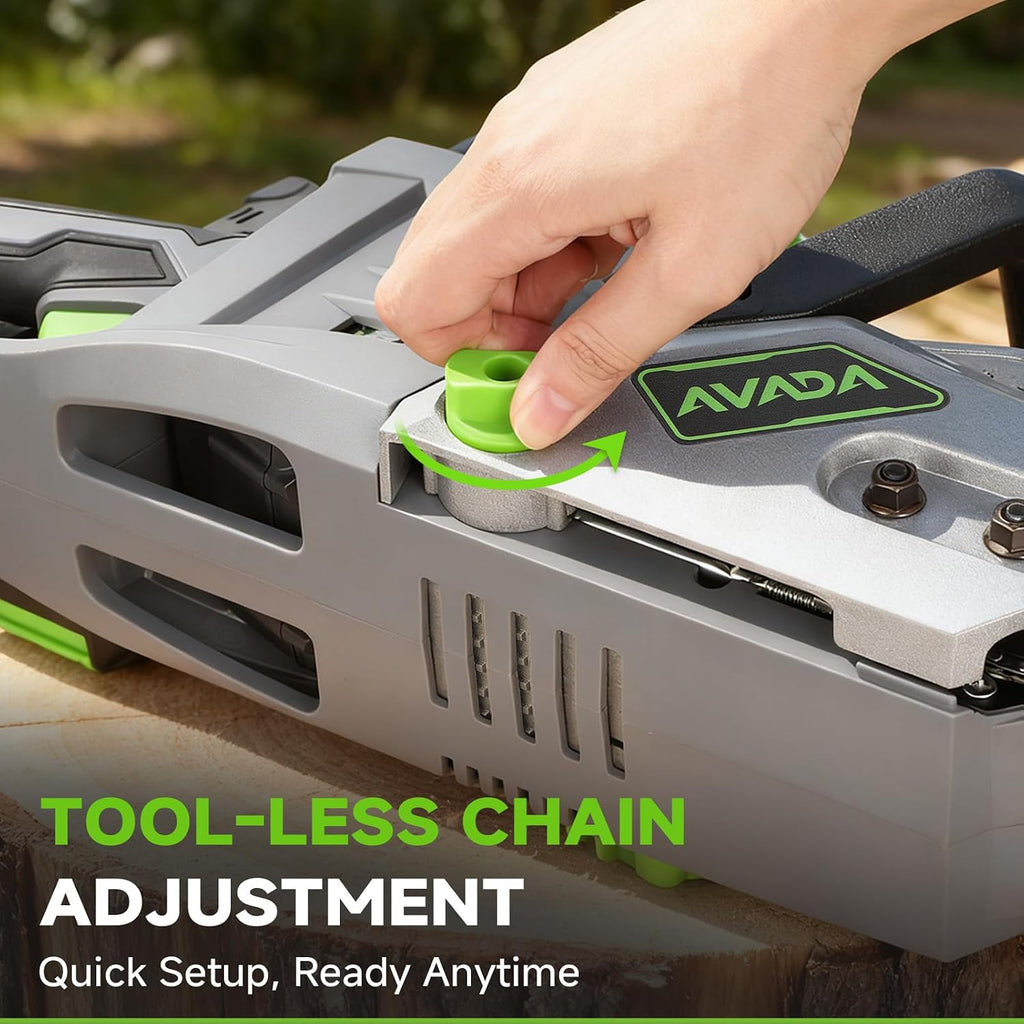 Electric Chainsaw Cordless, 42V 16 Inch Battery Chainsaw with Brushless Motor and Quiet Superior Cutting Power, Hand Battery Powered chainsaw for Tree Trimming Wood Cutting, 2 Battery and Charger
