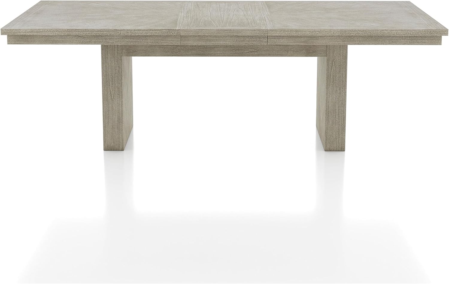 Furniture of America Westely Farmhouse Solid Wood 76-inch Rectangular Extendable Dining Table with 18-inch Removable Leaf, Seats up to 8 for Home, Kitchen, Living Room, Dinettes, Natural