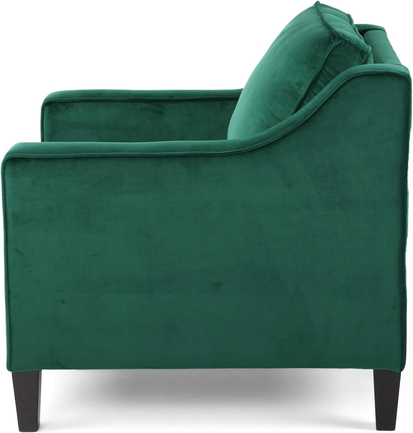 Christopher Knight Home Rachel Contemporary Velvet Club Chair, Green, Dark Brown