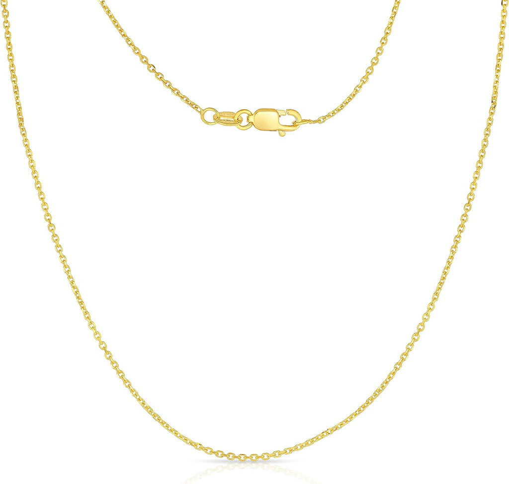 Floreo 10k Fine Gold 1.1mm Cable Chain Necklace for Pendant