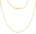 Floreo 10k Fine Gold 1.1mm Cable Chain Necklace for Pendant