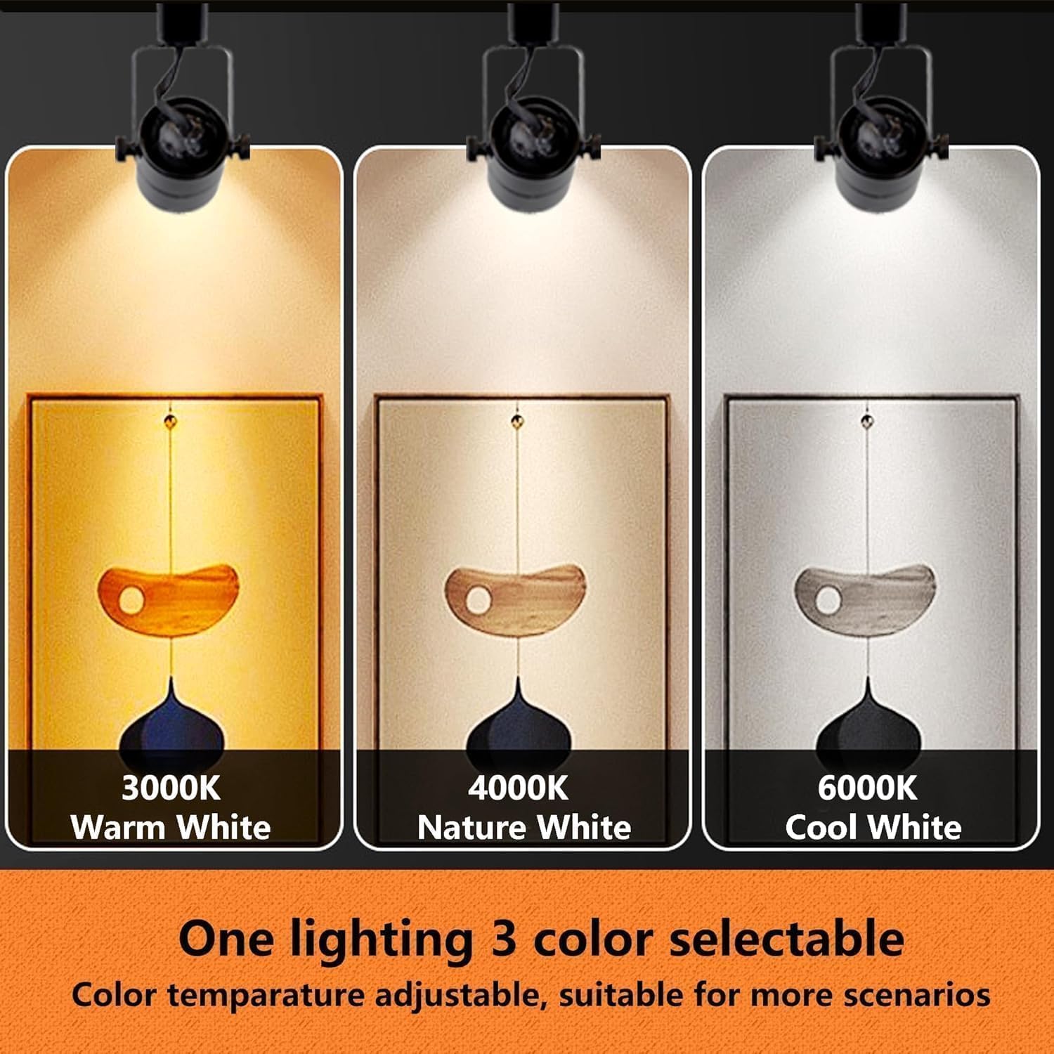 Dimmable LED GU10 Track Lighting Kit with Replaceable GU10 Bulbs, 18-Pack All-in-One Plug in 3CCT Ceiling Spotlights with 19.68FT Track Rails, Accent Lighting for Home, Store, Moblie Cart and Office
