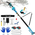 Pole Saws for Tree Trimming, 2-in-1 Pole Saw＆6 Inch Mini Chainsaw,with Extension,Fathers Day Dad Gifts for Men,Electric Pole Saw Used for Wood Cutting and High-Branch Pruning,2x2.0Ah Batteries
