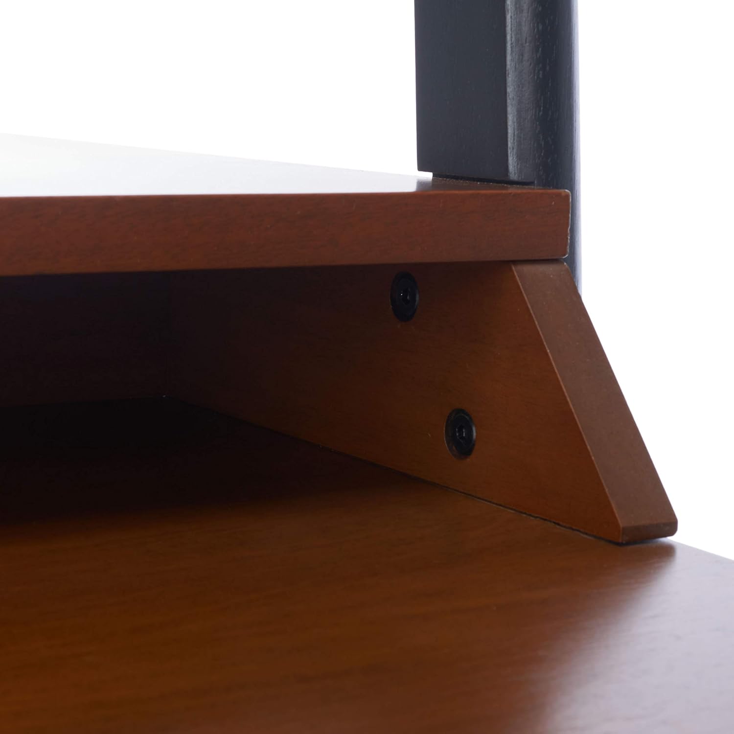 Safavieh Home Collection Pamella Honey Brown and Charcoal 2-Shelf Leaning Desk