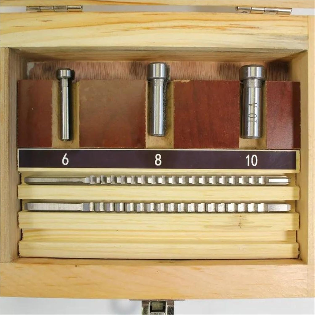 Keyway Cutting Tool HSS Keyway Broach Set 6pcs 2mm 3mm Broaches 6/8/10 Collared Bushings With Shims CNC Cutting Tools for CNC Cutting Machine Too
