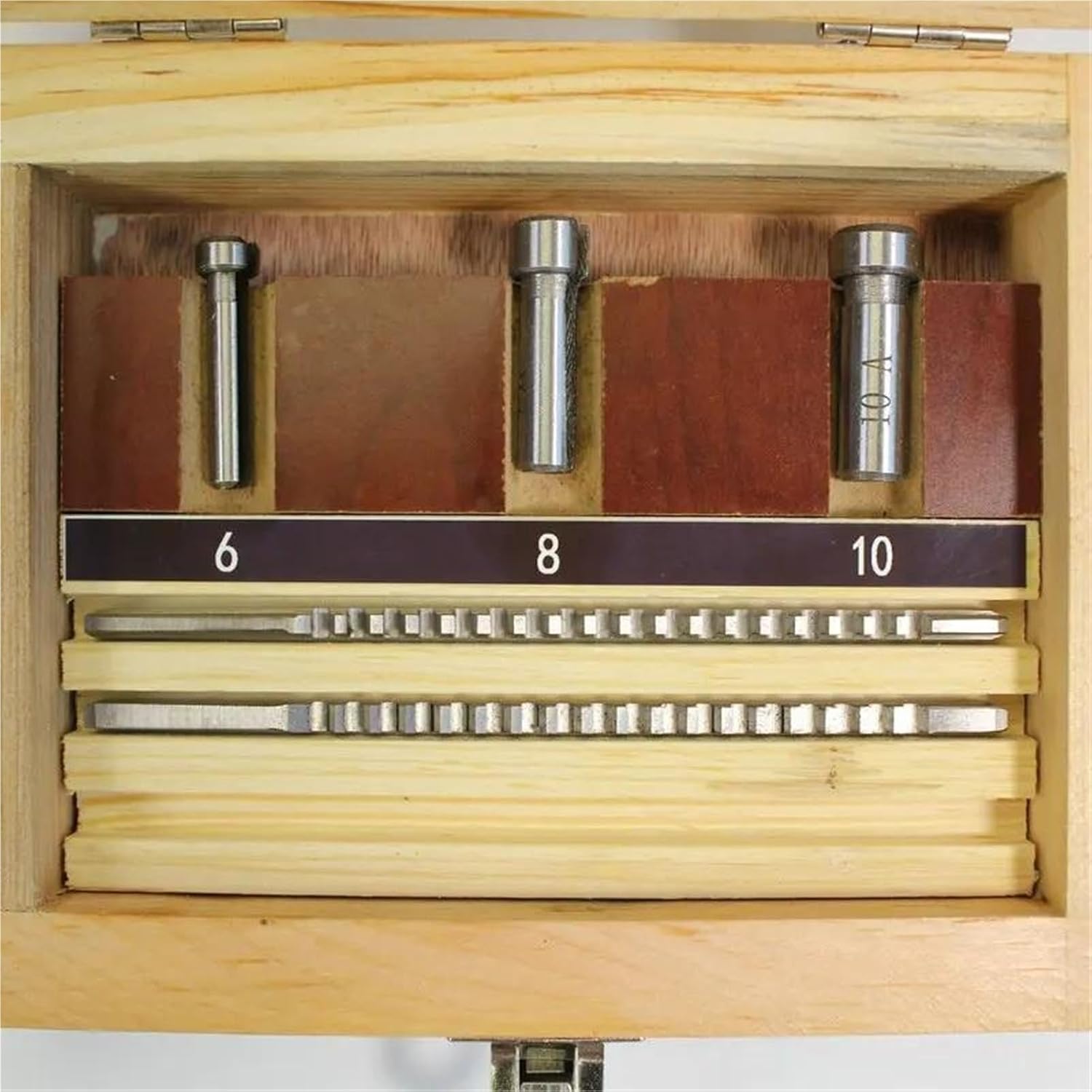 HSS Keyway Broach Set 6pcs 2mm 3mm Broaches 6/8/10 Collared Bushings With Shims CNC Cutting Tools Industrial Tools