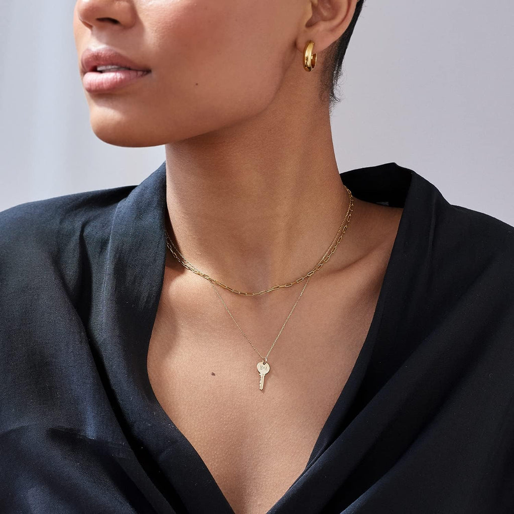 OAK & LUNA - Choose Your Style Women's Chain - Sterling Silver, 18K Gold Plated, Gold Vermeil, 14K Solid Gold - Bobble, Paperclip, Herringbone, Gourmette, Rope, Texture, Pearl, Cable, Mirror, Box, Twist - Custom Length