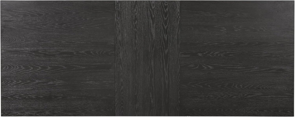 Furniture of America Dannen Modern Solid Wood 118-inch Extendable Dining Table with Leaf, Seats up to 10, Easy Assembly for Home, Kitchen, Living Room, Weathered Black