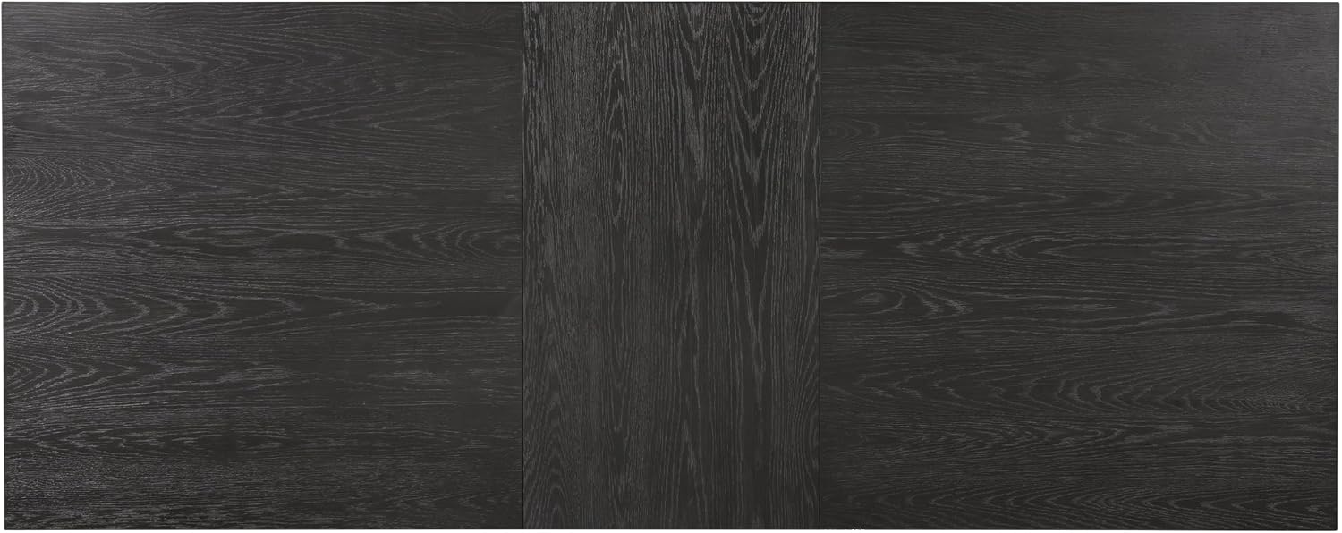 Furniture of America Dannen Modern Solid Wood 118-inch Extendable Dining Table with Leaf, Seats up to 10, Easy Assembly for Home, Kitchen, Living Room, Weathered Black