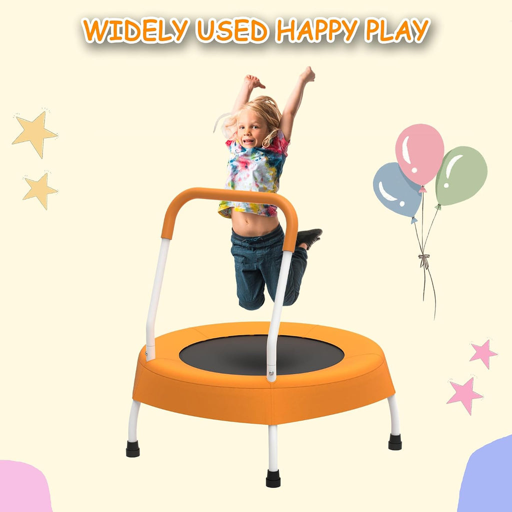 Toddler Trampoline for 1 Year Plus with Handle, Baby Gifts for Boys and Girls, Indoor and Outdoor