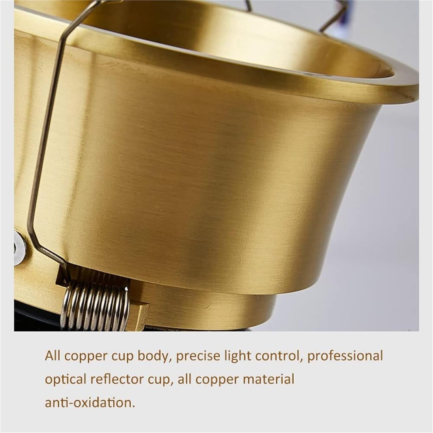 Brass Adjustable Canless Downlights COB Recessed Spotlights 3 Inch Eyeball Ceiling Spotlight Indoor Puck Lighting 7W, 9W, 12W