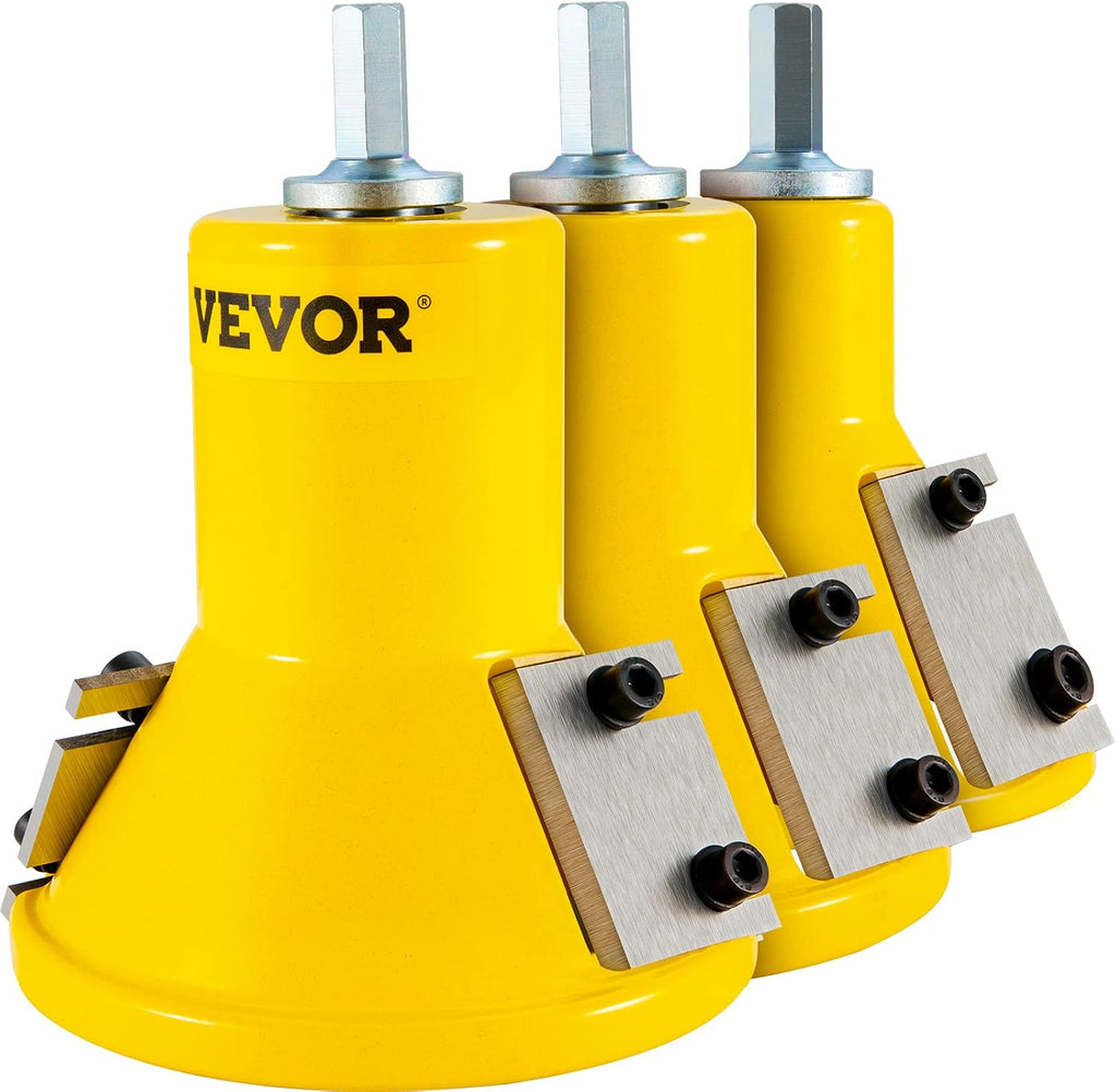 VEVOR Tenon Cutter, 1'/25.4mm & 1.5'/38mm & 2'/50.8mm, with Dual Straight Blades & Button Screws Home Master Kit, Premium Aluminum & Steel Log Furniture Cutter, Commercial Starter's Tool for Home DIY