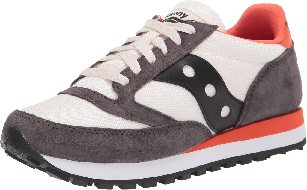 Saucony unisex adult Jazz 81 Sneaker, Black/White/Orange, 4 Women Men US
