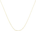 Solid 10K White, Rose or Yellow Gold 1/2 mm Slim and Dainty Rope Chain Necklace, Unisex Chain - Choice of Size and Color