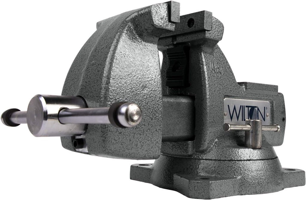 Wilton Mechanics Bench Vise, 4' Jaw Width, 4-1/2' Jaw Opening, 3-7/16' Throat (Model 744)