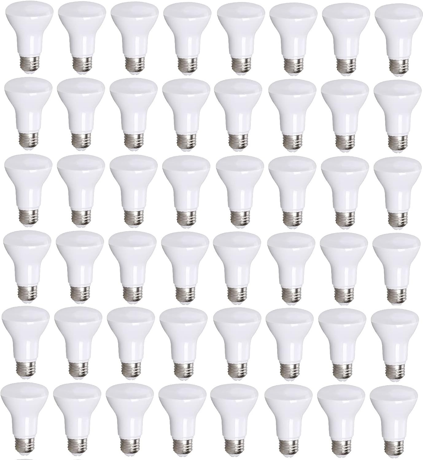 48 Pack 90 CRI BR20 LED Bulbs - 6W=50W 2700K Warm White, Dimmable, 540 Lumen Flood Lights, Indoor/Outdoor, UL-Listed, Energy-Efficient Soft White