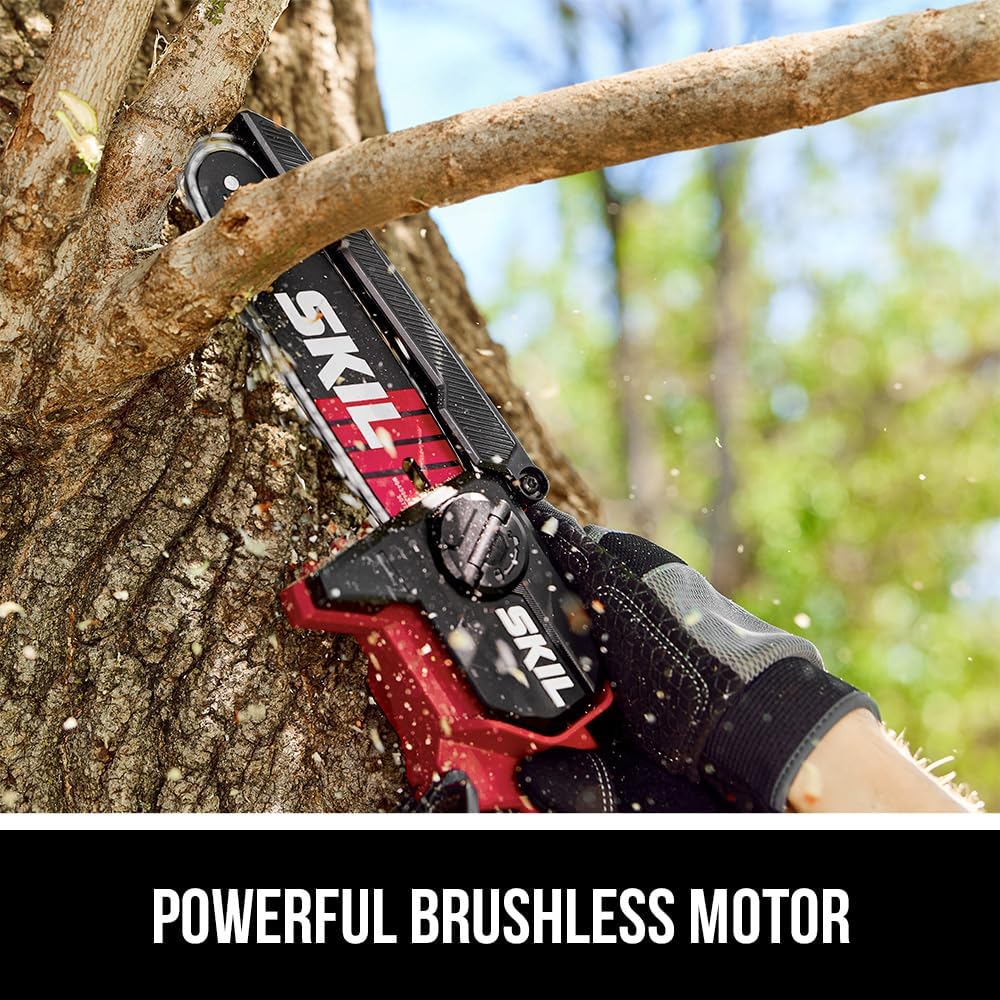 SKIL PWR CORE 20 Brushless 20V 6' Mini Chainsaw Kit including 2.0Ah Battery and Charger-PR0600B-11