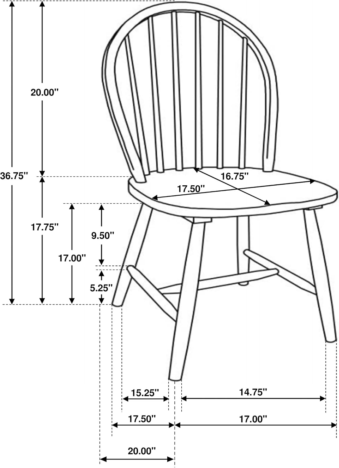 Coaster Home Furnishings - Allison - Wood - 5-Piece Round Drop-Leaf Dining Table Set - Extendable Round Table with Windsor Spindle Back Wooden Dining Chairs - Dining Room - Natural and White - 4241-S5