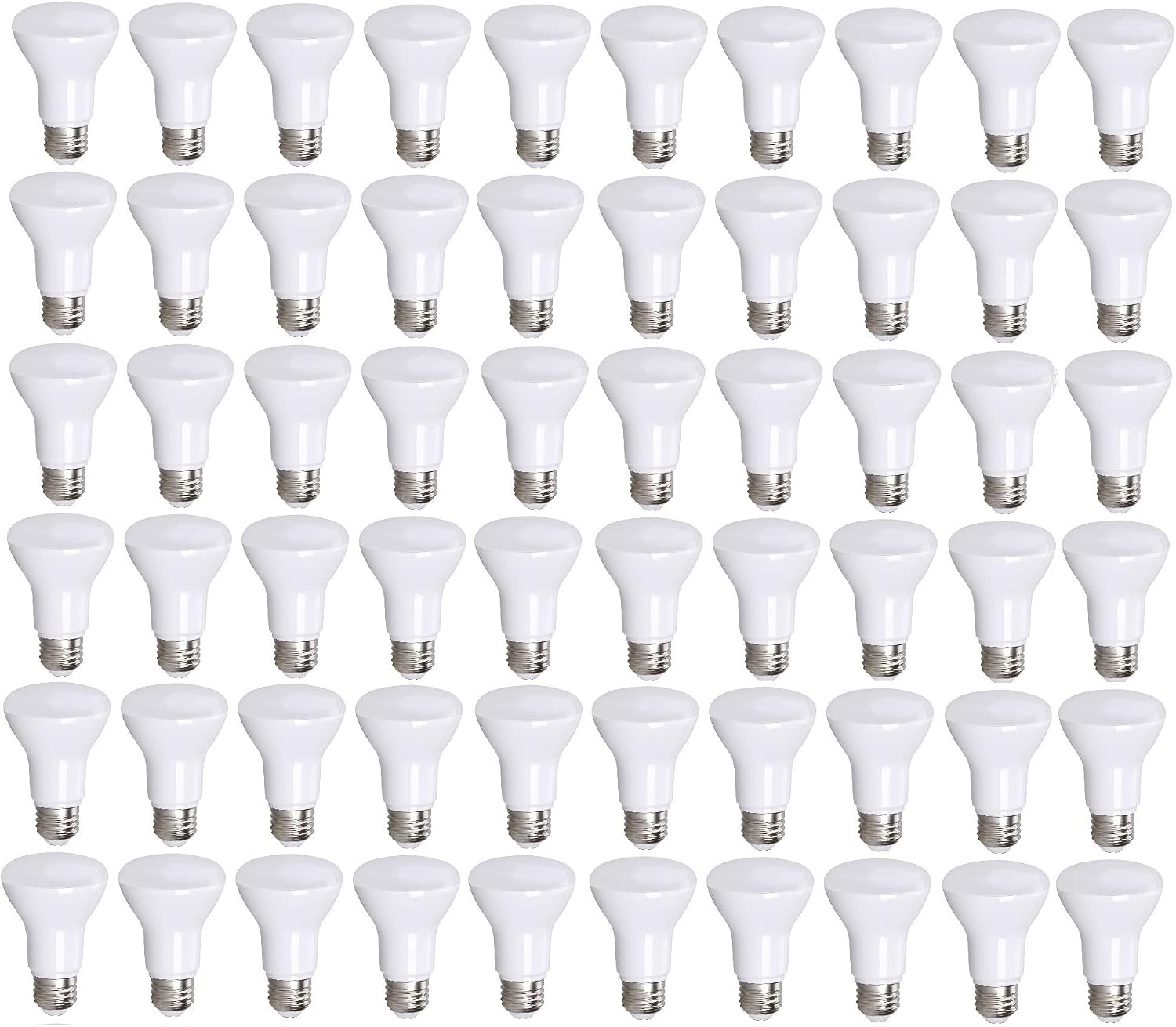 Bioluz LED 60 Pack 90 CRI BR20 LED Bulb 6W=50W 3000K Soft White Dimmable 540 Lumen Outdoor/Indoor Flood Light UL-Listed CEC Title 20 Compliant, (Br20-3K500E)