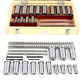 TFCFL 22pcs Keyway Broach Kit Metric Size Metalworking Tool Lathe Collared Bushing Shim Set Metric Size Metalworking Tool Set 12-30 HSS for CNC Router