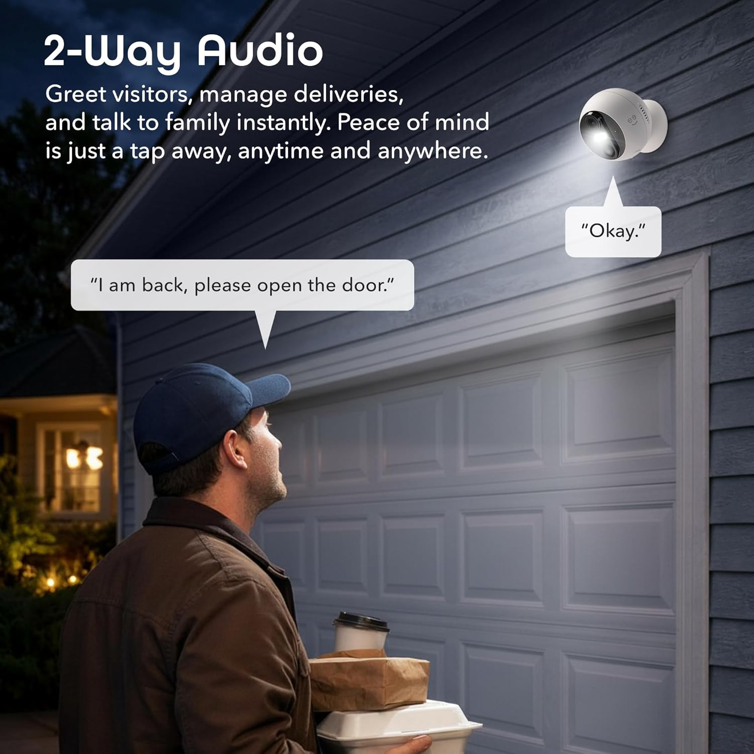 Geeni Perch 3MP Smart Magnetic Battery Camera 2-Pack – 2K HD Outdoor Wireless Security Cameras with Color Night Vision, LED Spotlight, 2-Way Audio, & IP66 Weatherproof
