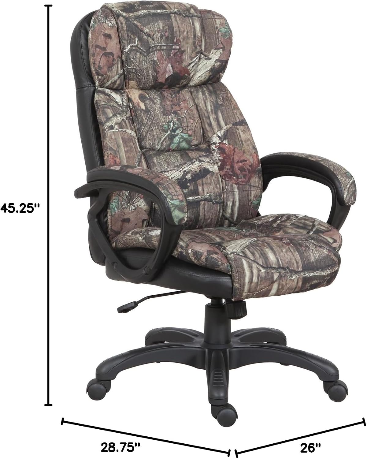 OS Home and Office Furniture 45.25' Fabric Executive Chair in Mossy Oak/Black