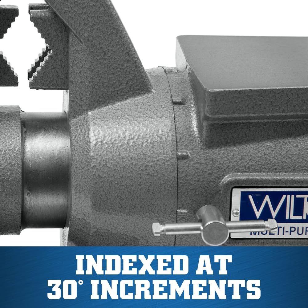 Wilton Multi-Purpose Bench Vise, 6-1/2' Jaw Width, 6-1/4' Jaw Opening, 3-1/4' Throat (Model 650P)