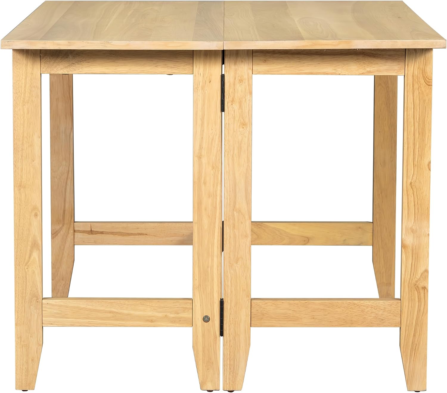 Merax Farmhouse Wood Extendable Dining Table with Drop Leaf for Small Places, Modern Freestanding Scalable Desk for Kitchen & Living Room, Natural