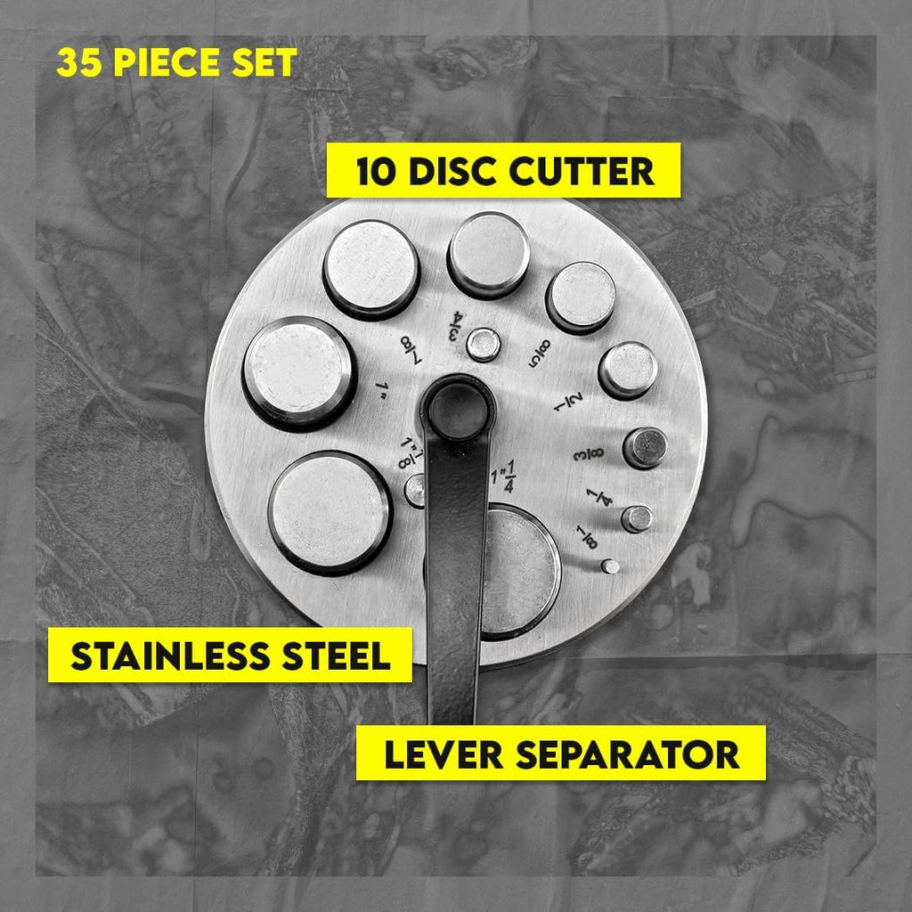 SE 10-Piece Precision Locking Disc Cutter Set with Lever Separator - Stainless Steel - JT-SP310