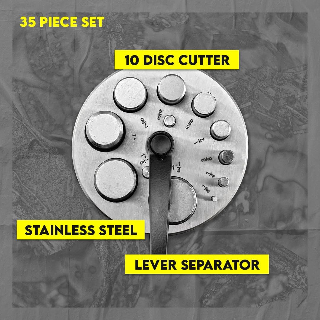 SE 10-Piece Precision Locking Disc Cutter Set with Lever Separator - Stainless Steel - JT-SP310