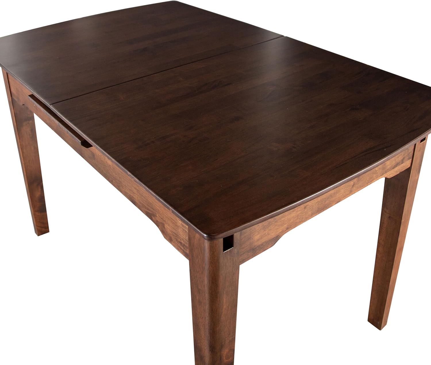 Furniture of America Nazaen Modern Solid Wood 63.9-inch Extendable Rectangular Dining Table with Pop-Up Mechanism, Self-Storing Leaf for Home Kitchen, Dinettes, Rich Walnut