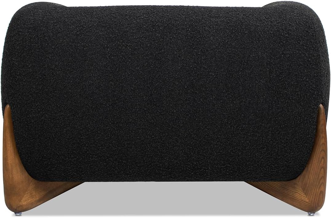 Jennifer Taylor Home Alpine 43.5' Modern Scandinavian Minimalist Round Arm Sherpa Living Room Arm Chair
