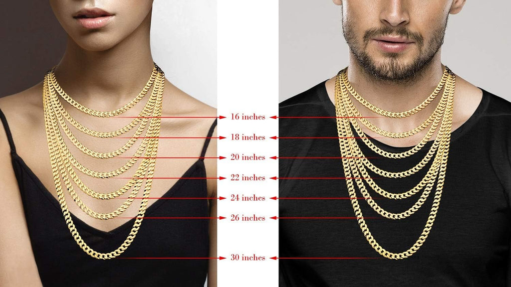 Miabella Italian 18K Gold Plated 925 Sterling Silver 7mm Cuban Link Curb Chain Necklace for Men Women, Made in Italy